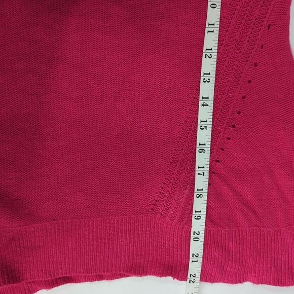 Anthropologie Womens Sweater XS Pink Linen Blend - Picture 10 of 10
